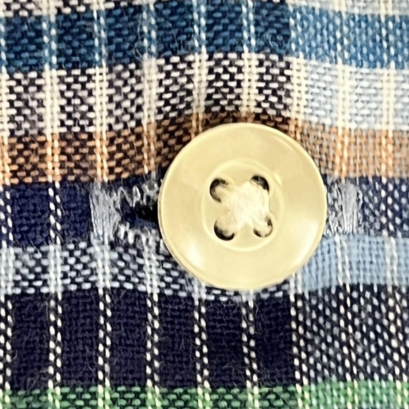 Barbour Warren Shirt Mens Large Blue Plaid Tailored‎ Fit Long Sleeve Button Up - Picture 8 of 16
